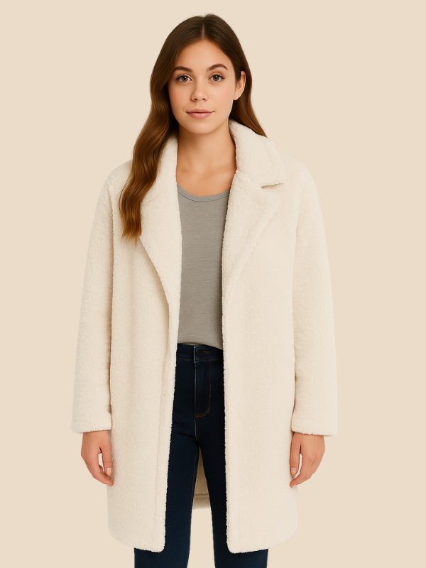 Cyrene | Women's Long Fleece Teddy Coat