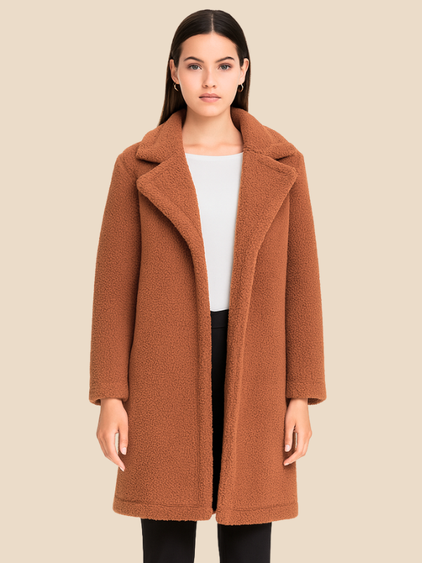 Cyrene | Women's Long Fleece Teddy Coat