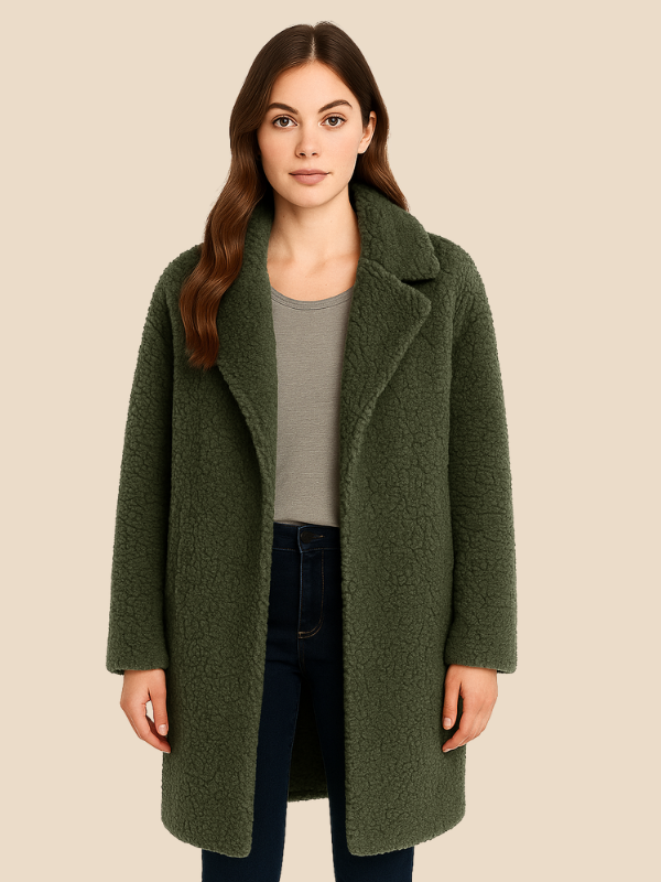 Cyrene | Women's Long Fleece Teddy Coat