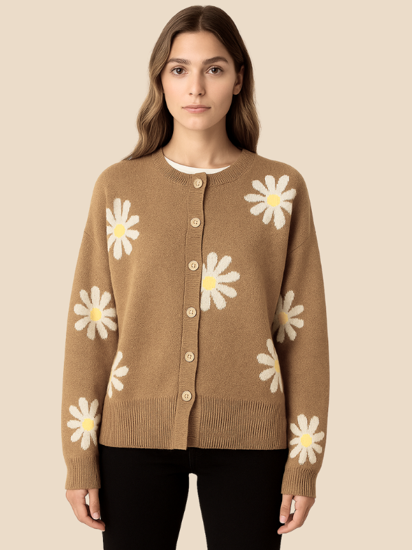 Indiana | Daisy Print Cardigan for Women