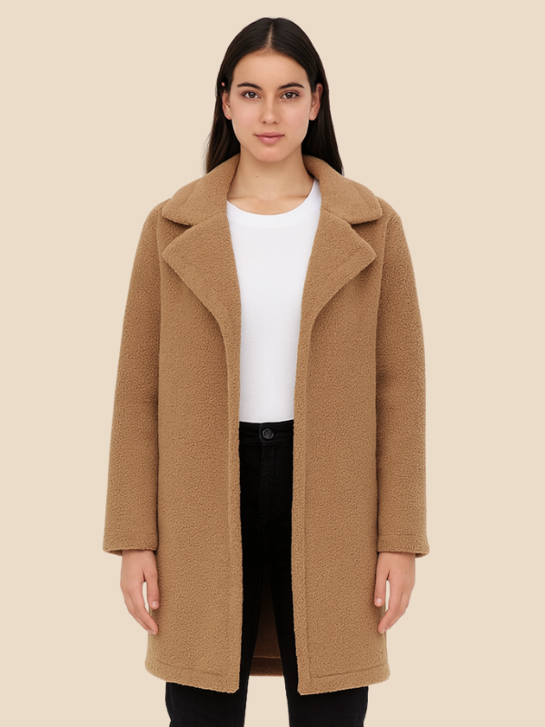 Cyrene | Women's Long Fleece Teddy Coat