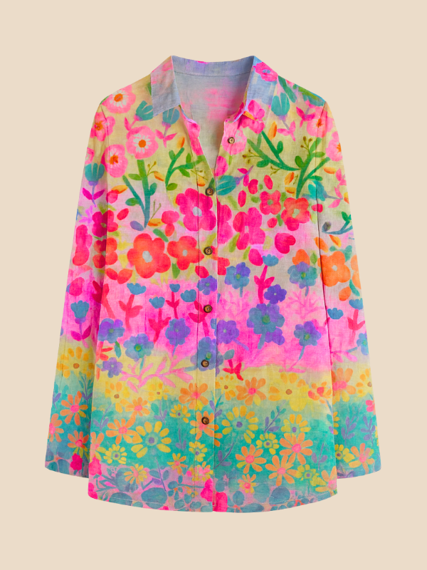 Evelyn | Casual Floral Button-Down Blouse for Women