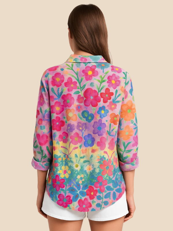 Evelyn | Casual Floral Button-Down Blouse for Women