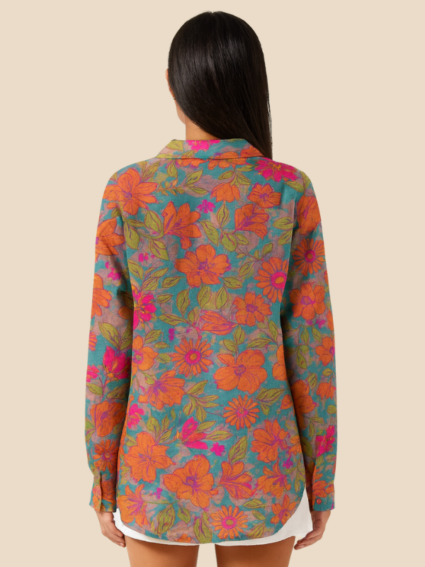 Evelyn | Casual Floral Button-Down Blouse for Women