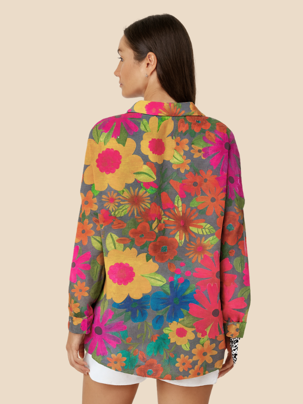 Evelyn | Casual Floral Button-Down Blouse for Women