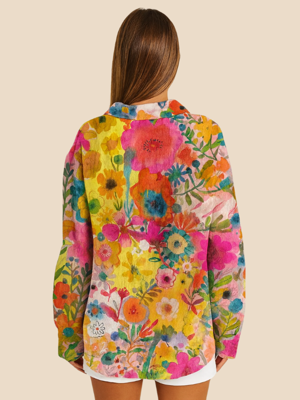 Evelyn | Casual Floral Button-Down Blouse for Women