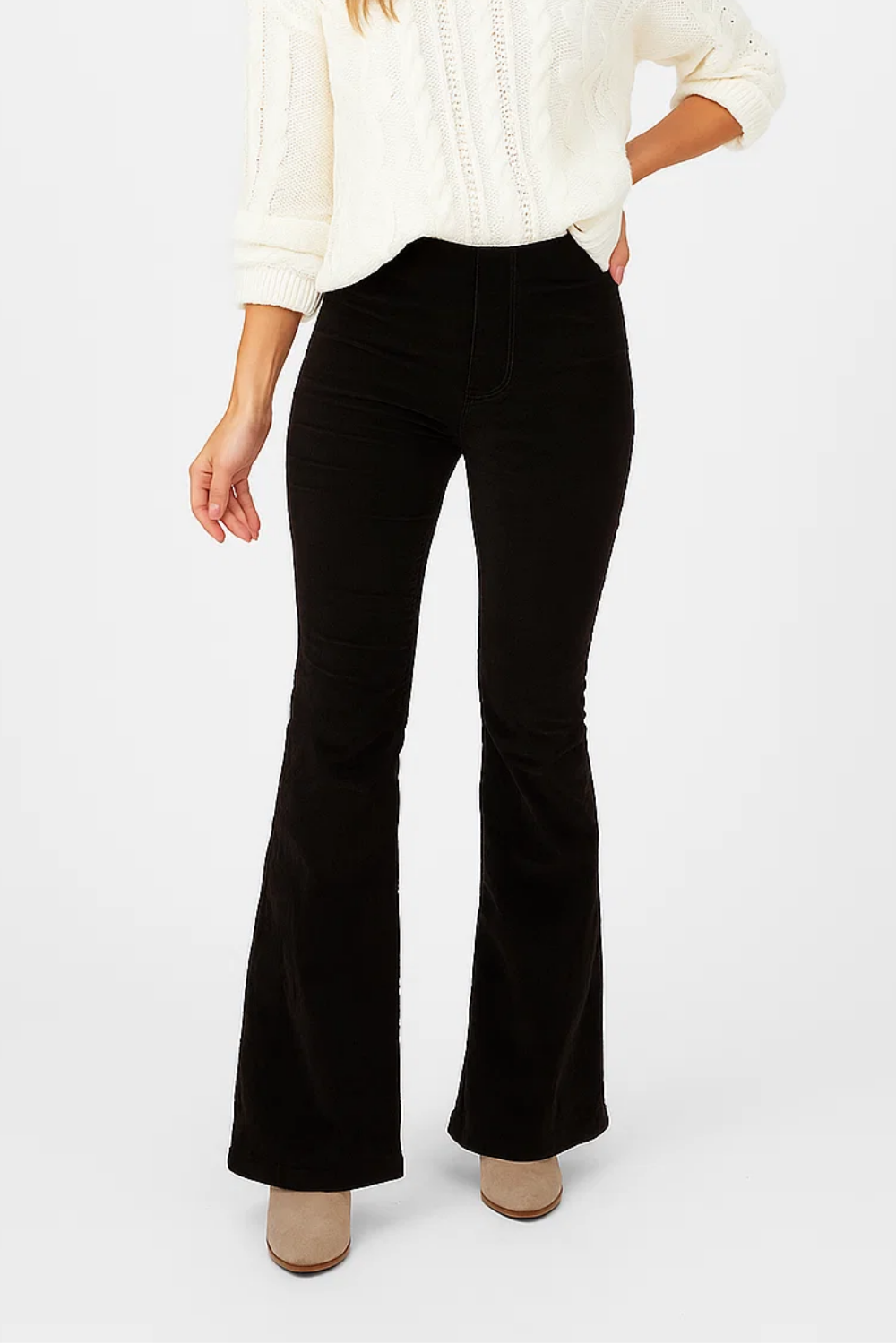 Flared High Waist Summer Trousers for Women