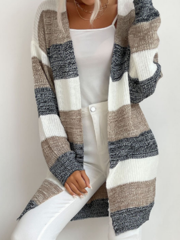 Clara | Striped Knit Cardigan for Women
