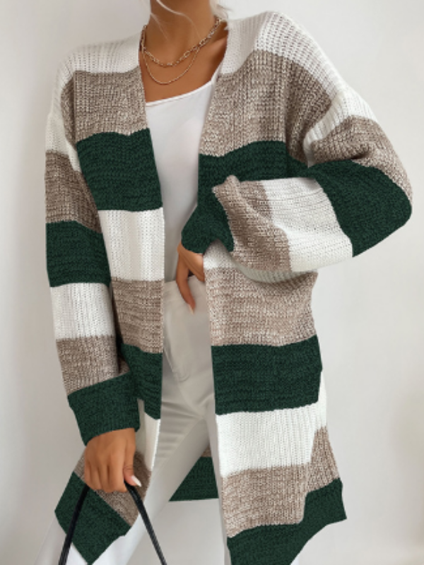 Clara | Striped Knit Cardigan for Women