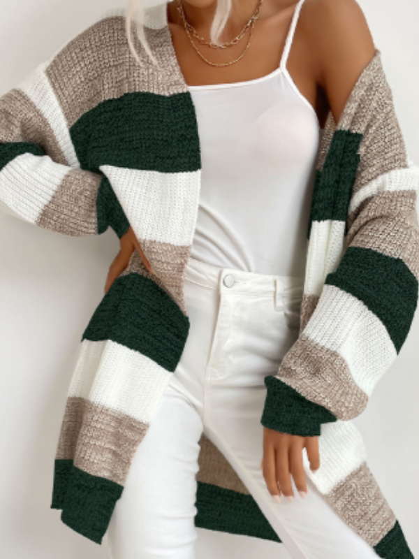 Clara | Striped Knit Cardigan for Women