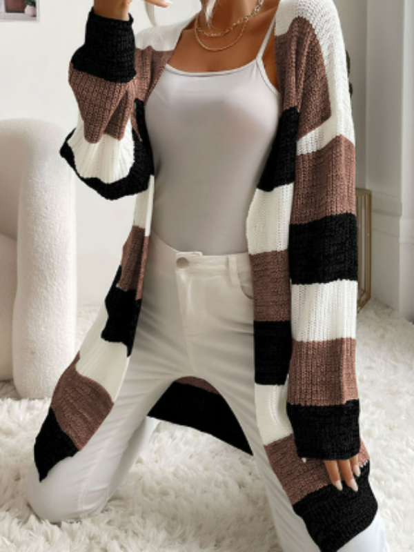 Clara | Striped Knit Cardigan for Women