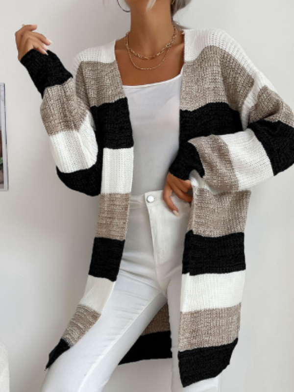 Clara | Striped Knit Cardigan for Women