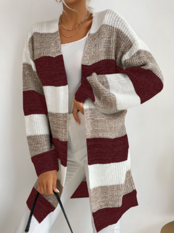 Clara | Striped Knit Cardigan for Women