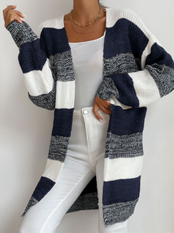 Clara | Striped Knit Cardigan for Women