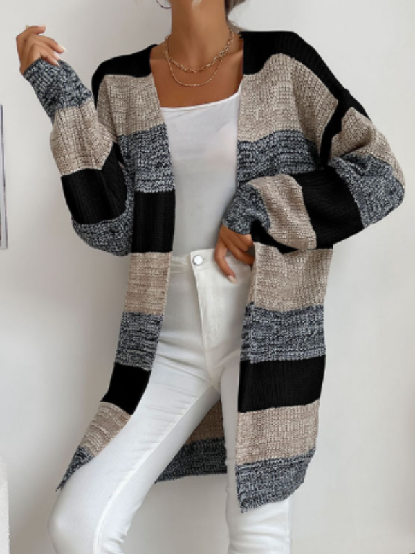 Clara | Striped Knit Cardigan for Women