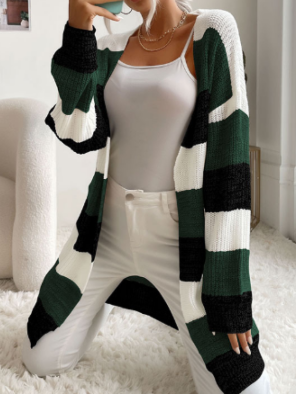 Clara | Striped Knit Cardigan for Women