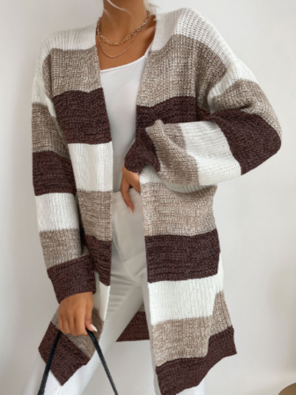 Clara | Striped Knit Cardigan for Women