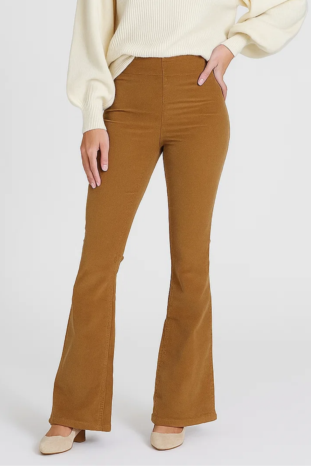 Flared High Waist Summer Trousers for Women