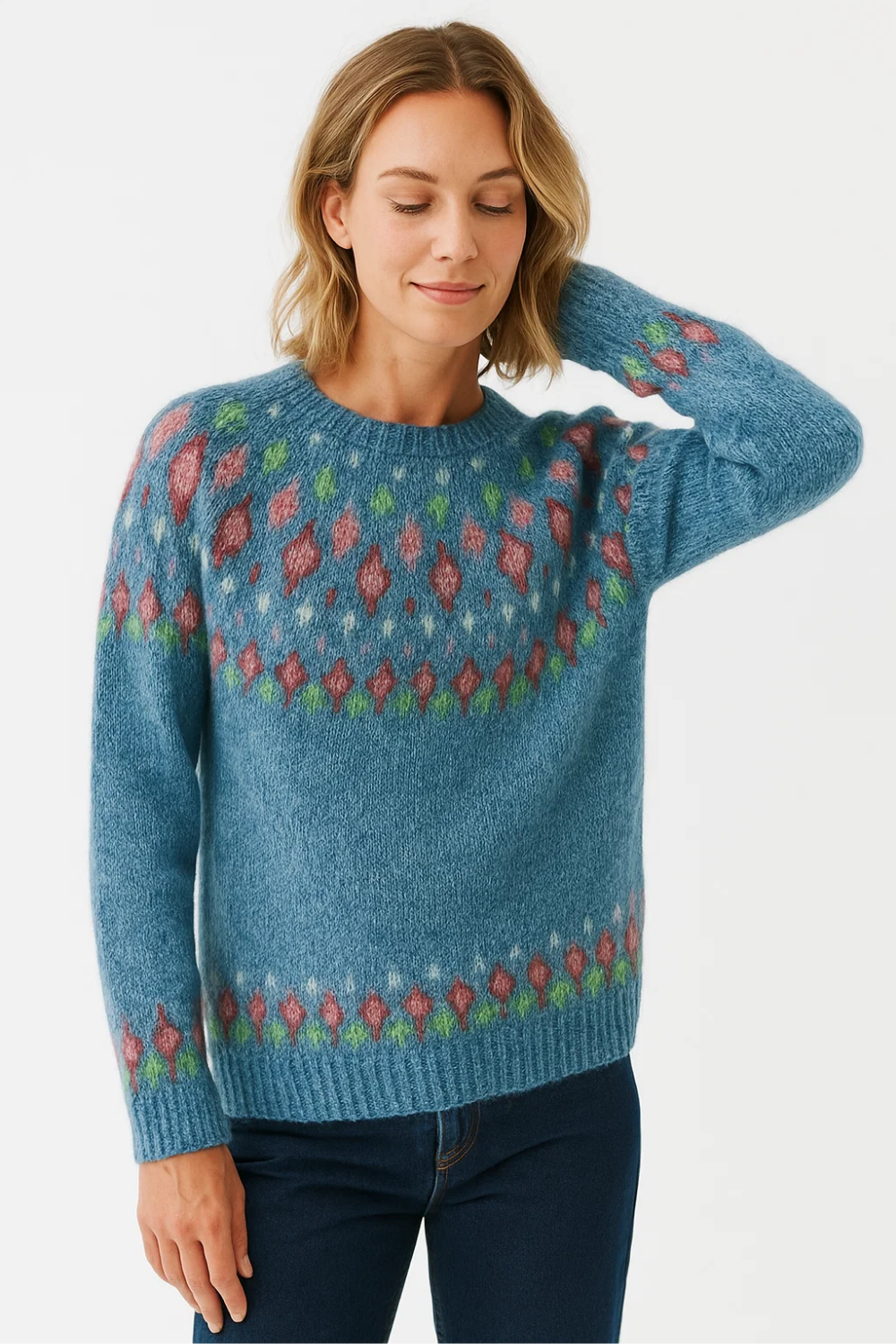 Warm Printed Sweater for Women