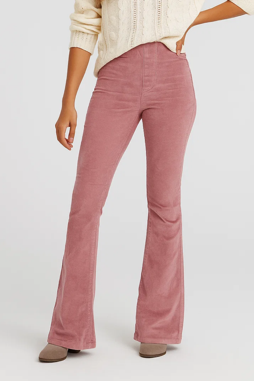 Flared High Waist Summer Trousers for Women
