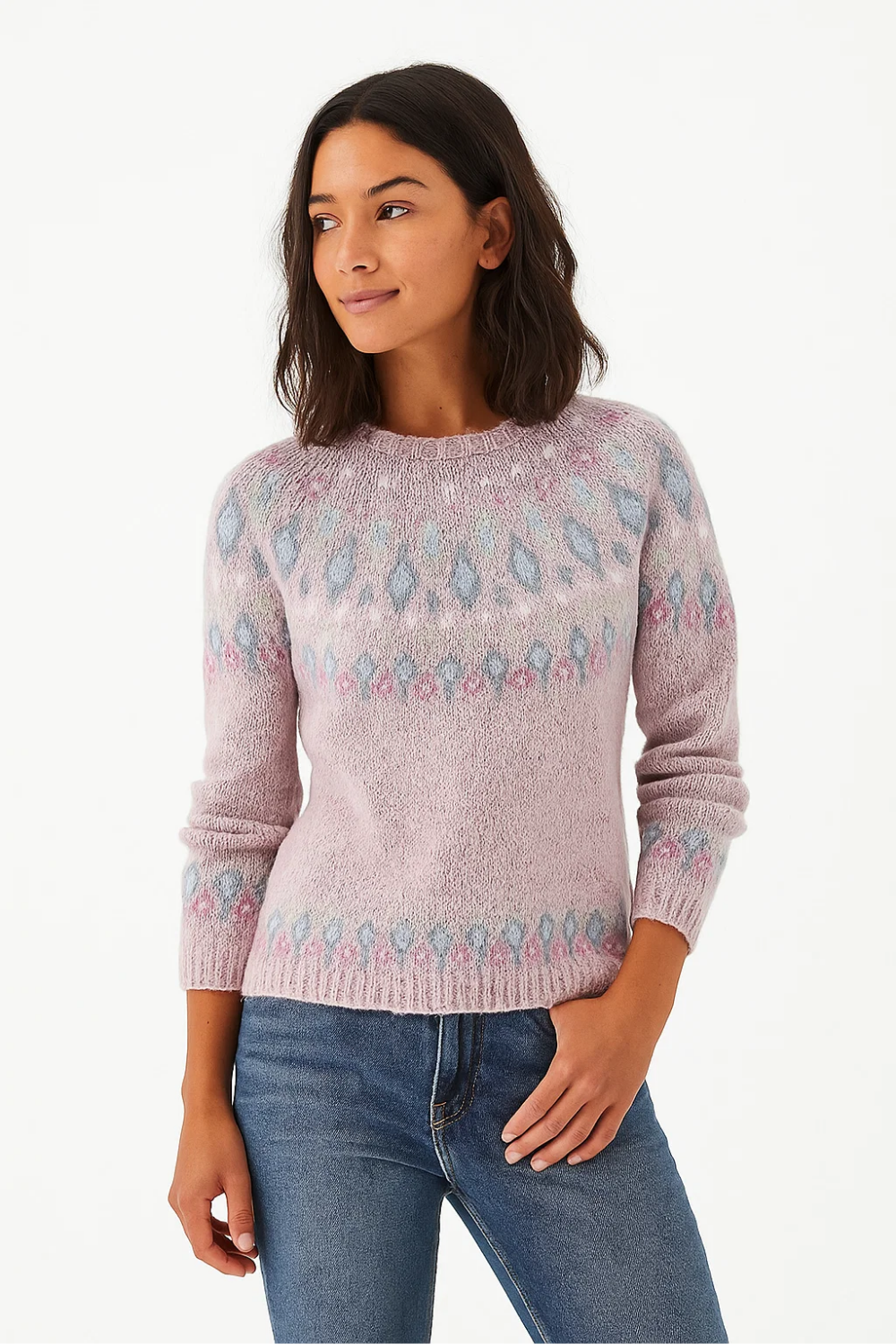 Warm Printed Sweater for Women