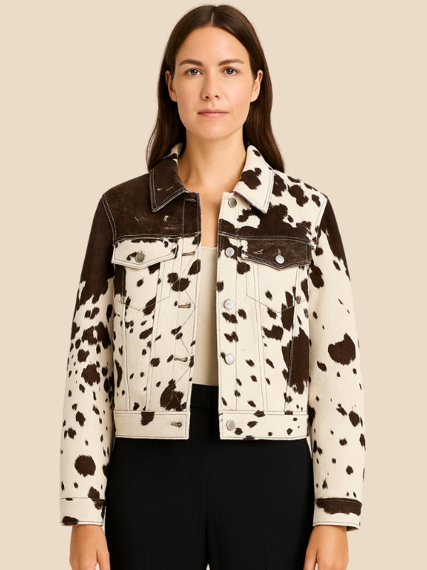 Lainey | Women's Printed Leather Jacket