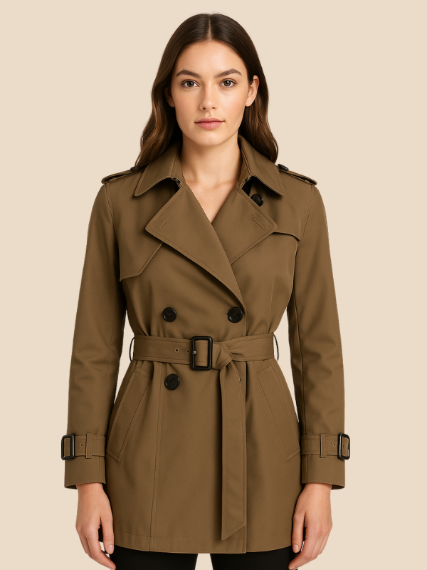 Minnie | Women's Double-Breasted Slim Trench Coat