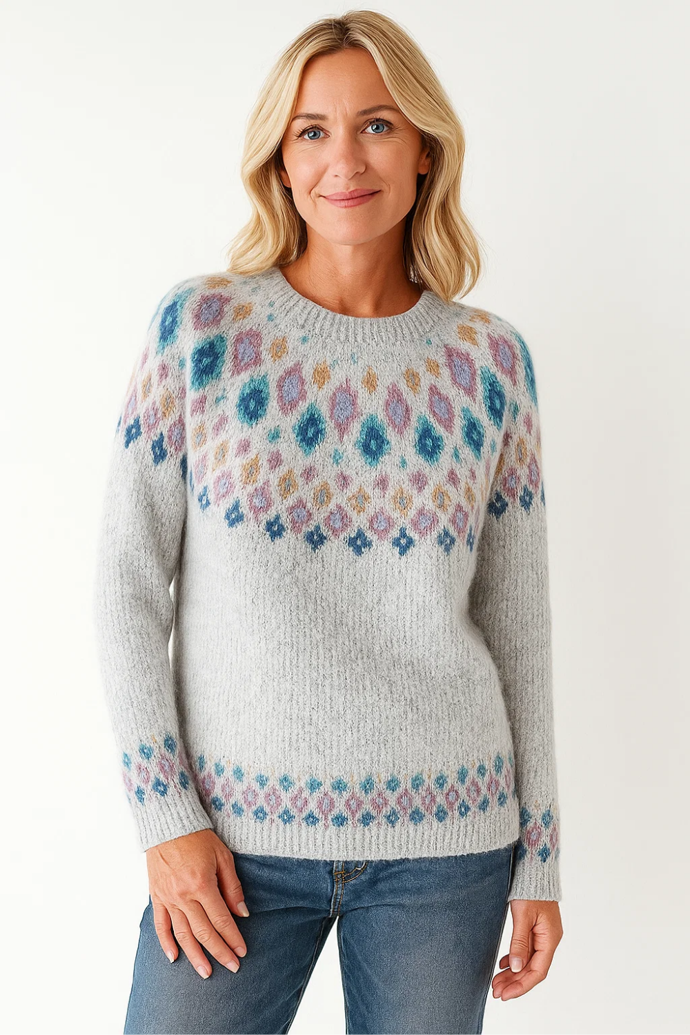Warm Printed Sweater for Women