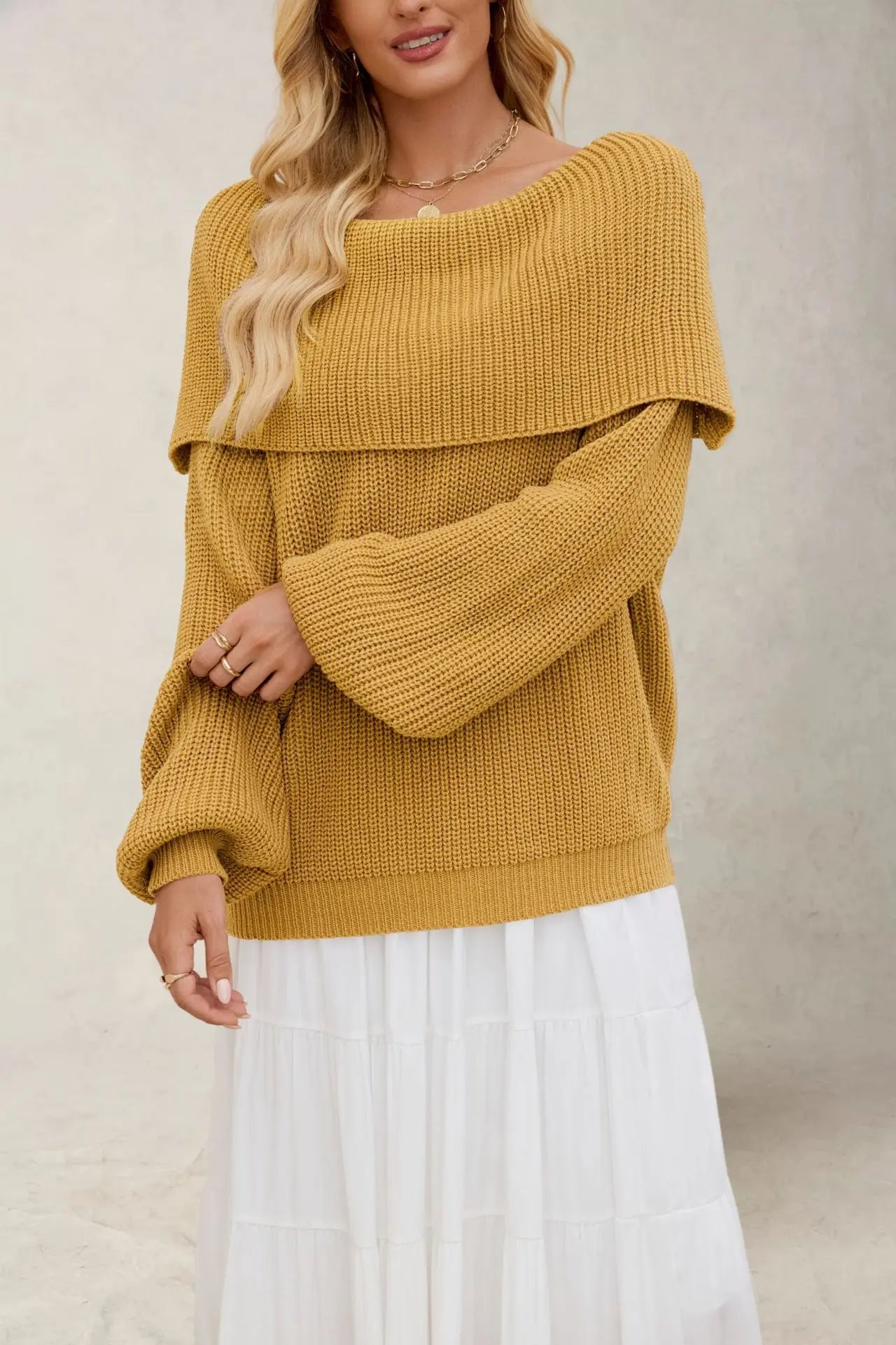 Leona Off-Shoulder Knit Pullover