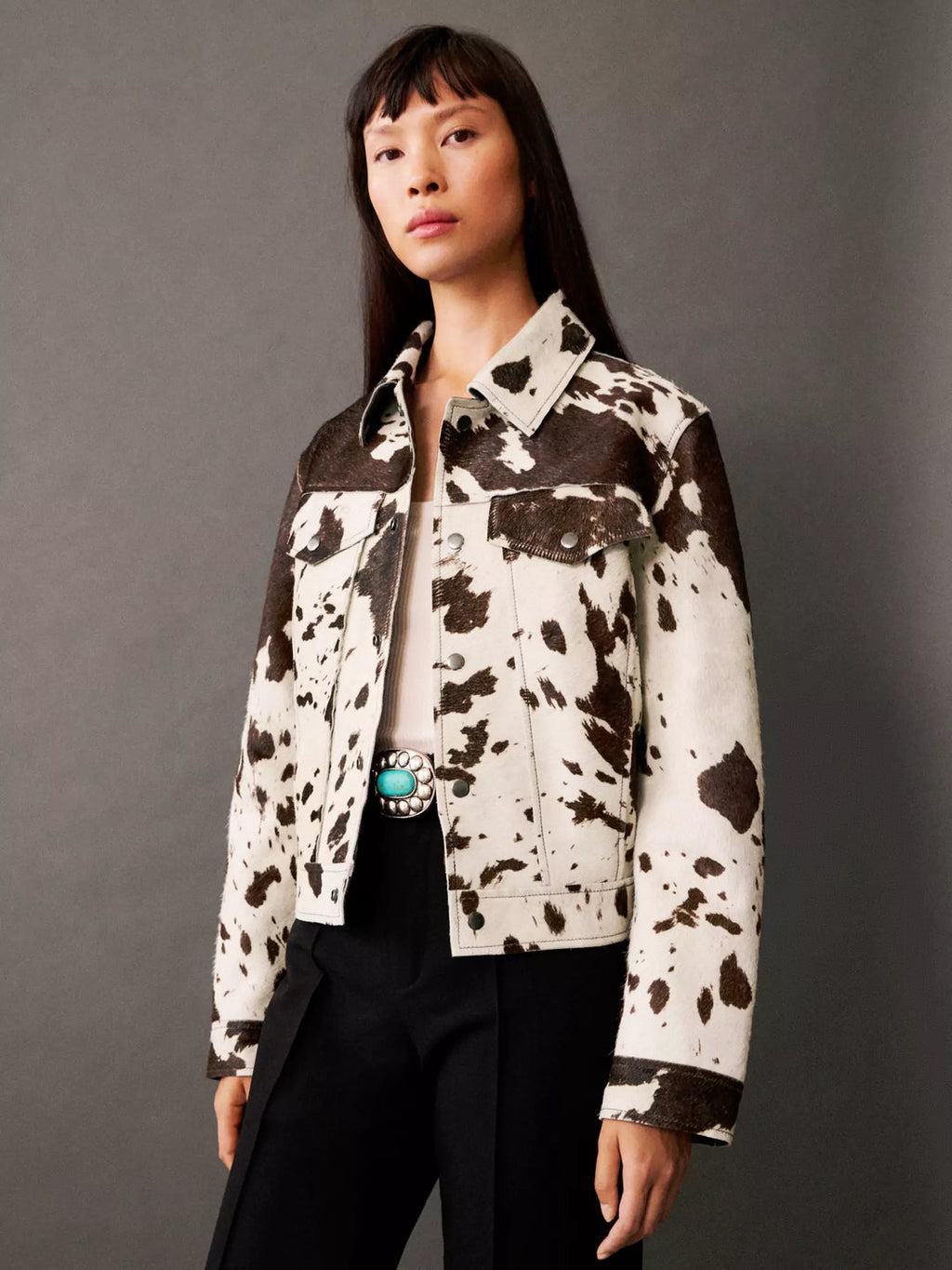 Lainey | Women's Printed Leather Jacket