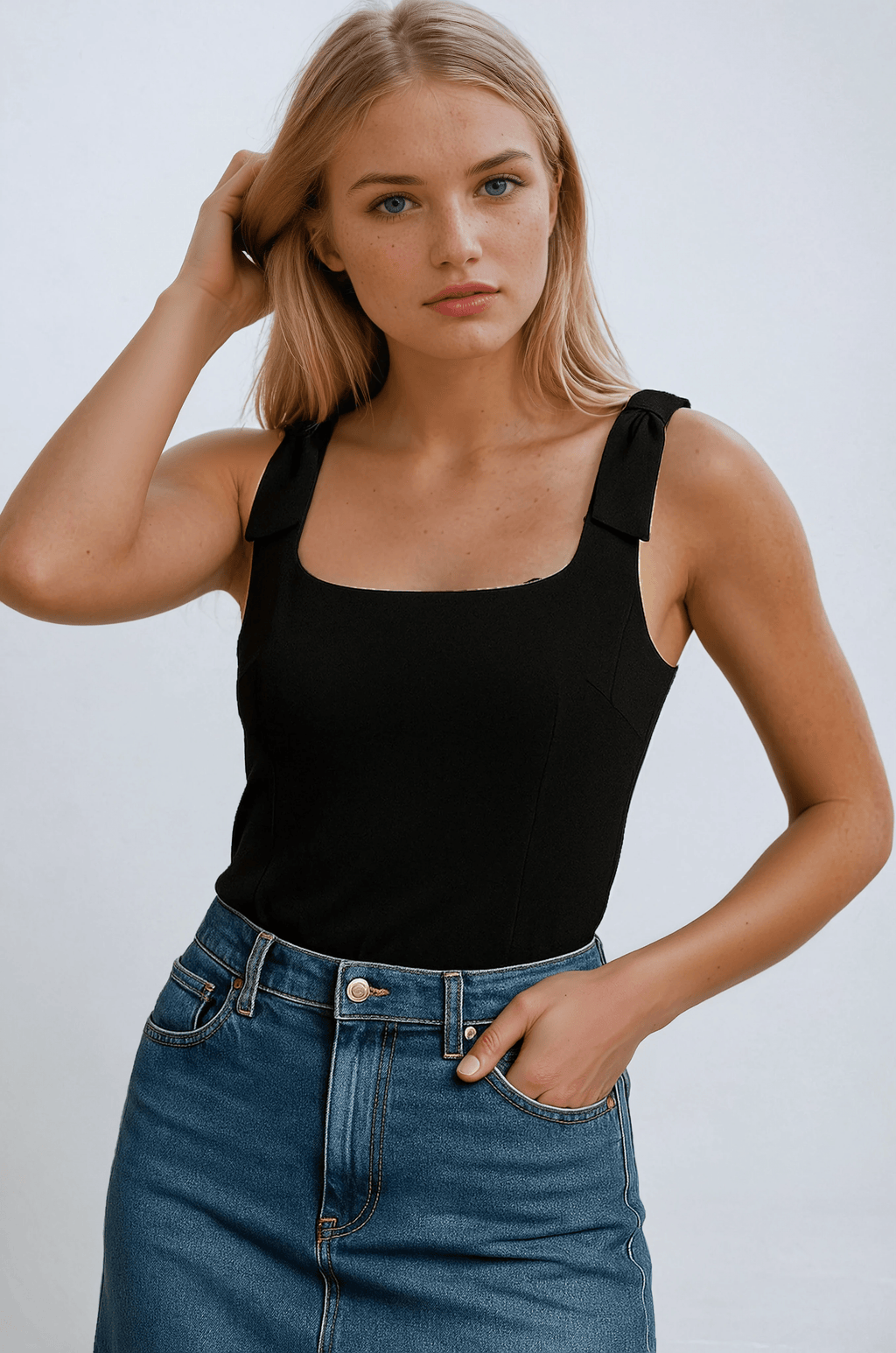 Amelie Cami Top Black - The Perfect Choice for Fashion-Conscious Elegance