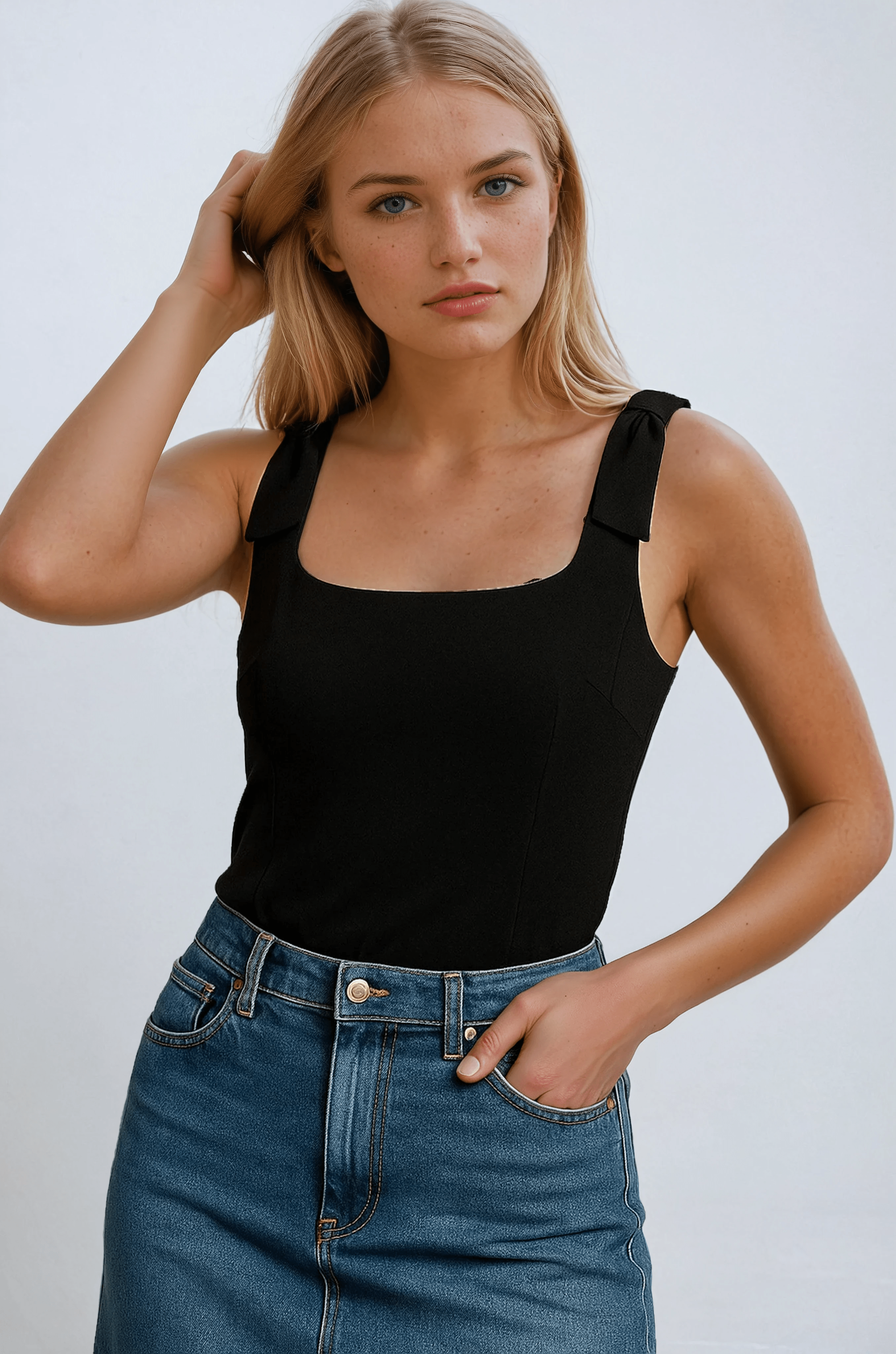 Amelie Cami Top Black - The Perfect Choice for Fashion-Conscious Elegance
