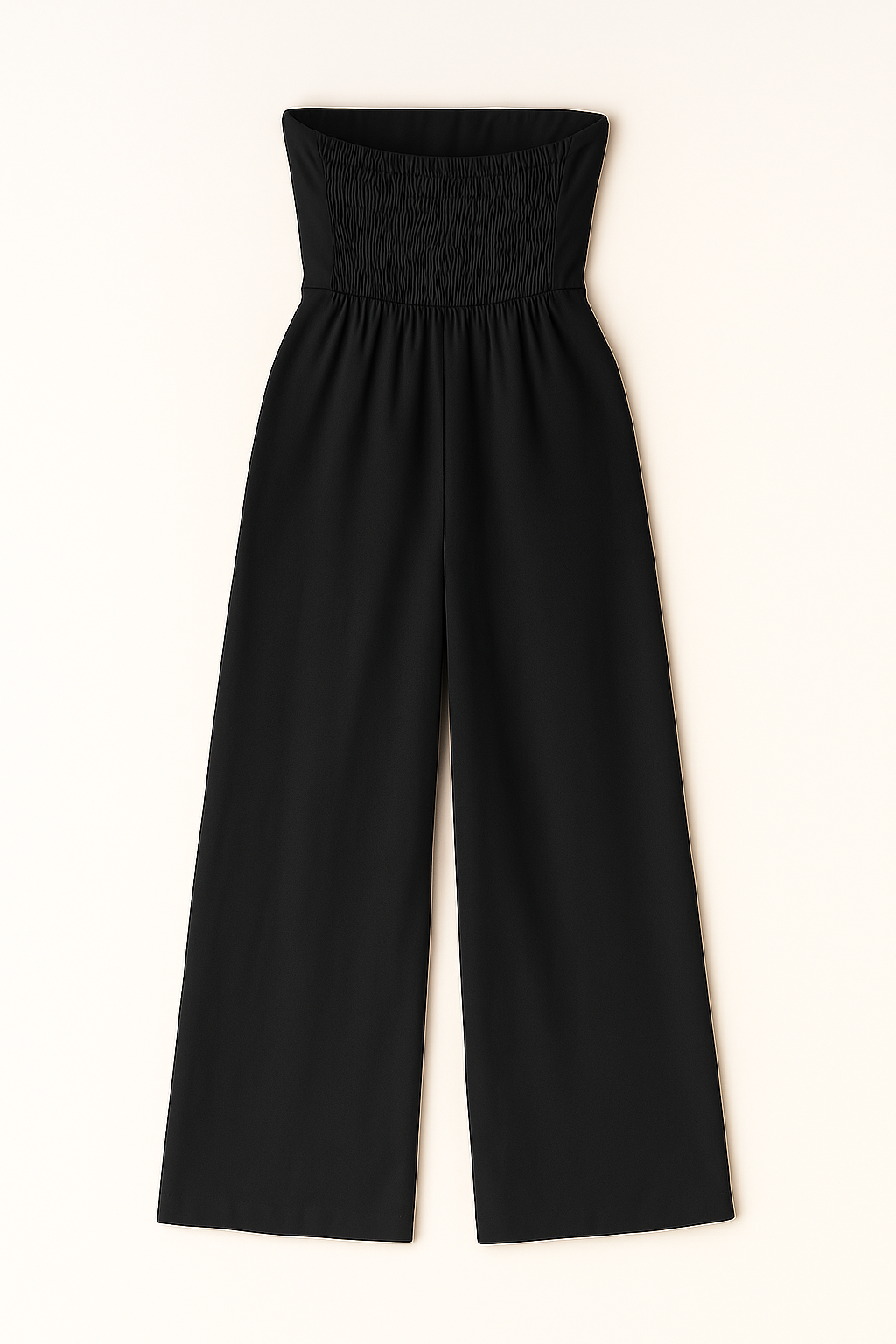 Strapless Jumpsuit with Wide Legs – Timeless Elegance in Black