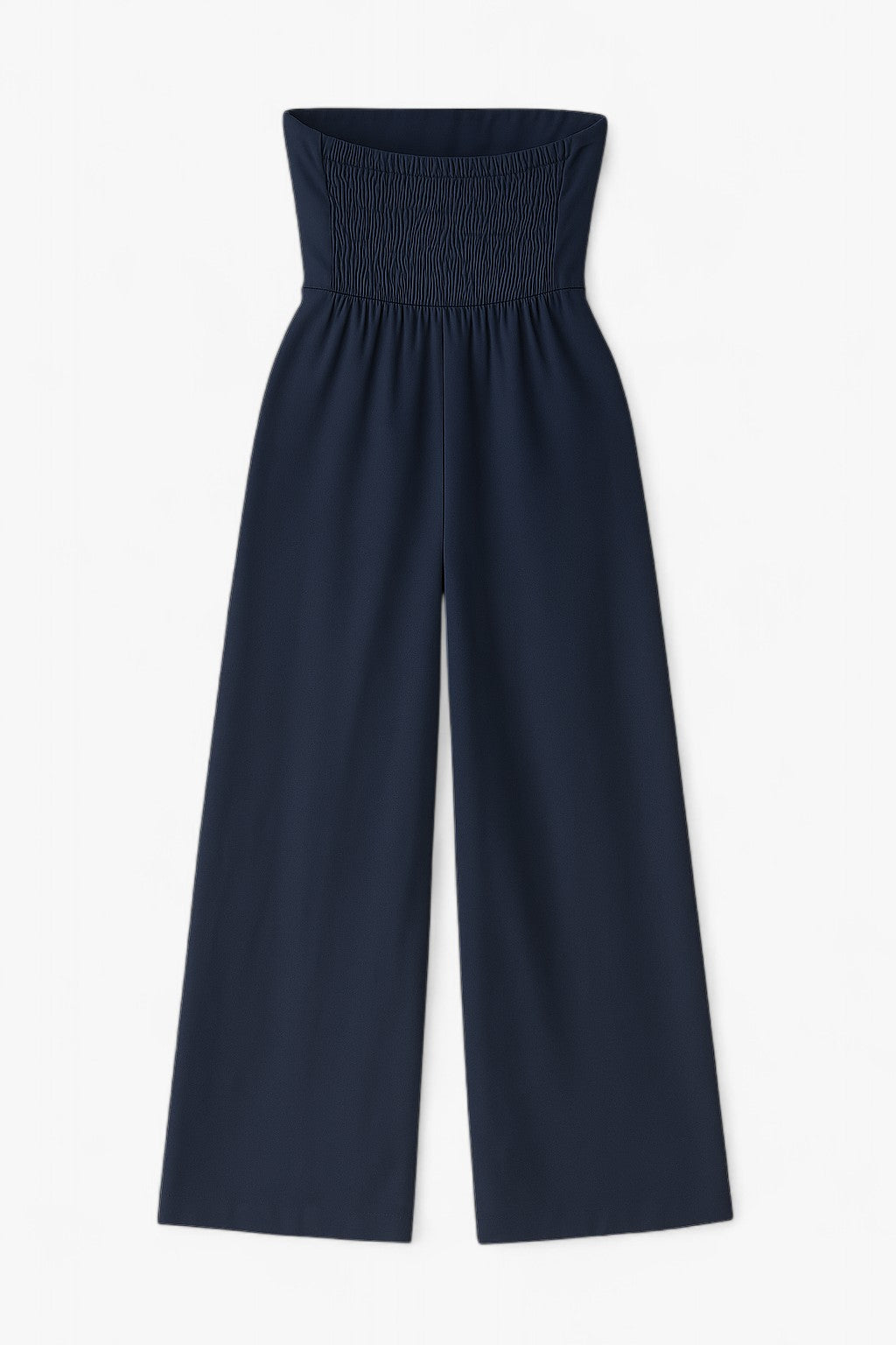 Strapless Wide Leg Jumpsuit – Modern Class in Dark Blue