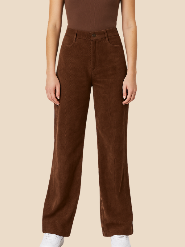 Regina | Women's Corduroy Wide-Leg Trousers