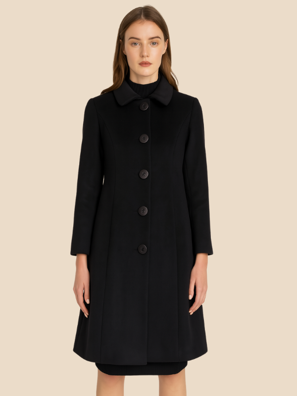 Divisha | Women's Long Woolen Coat Elegant & Warm Winter Outerwear