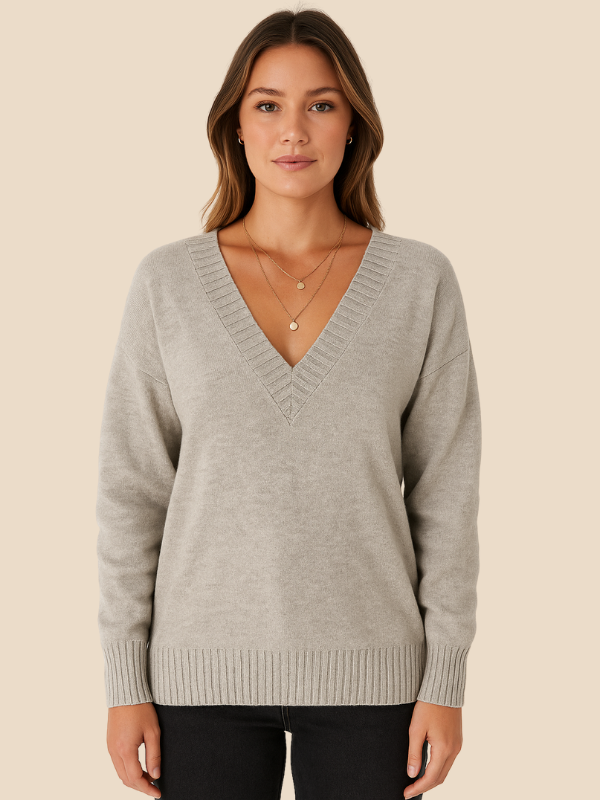 Rose | V-Neck Knit Sweater for Women