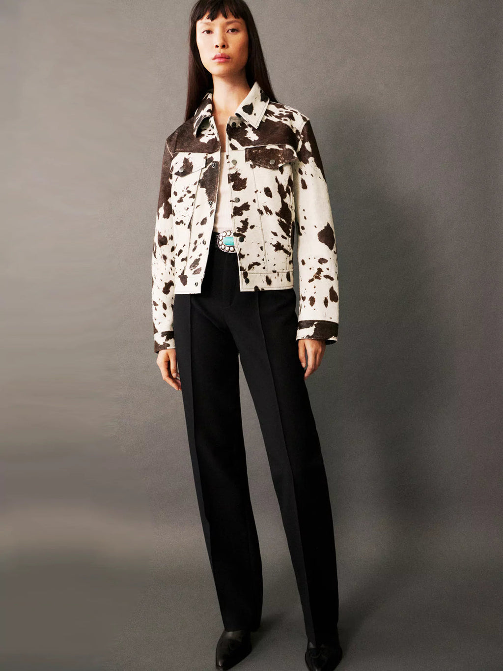 Lainey | Women's Printed Leather Jacket