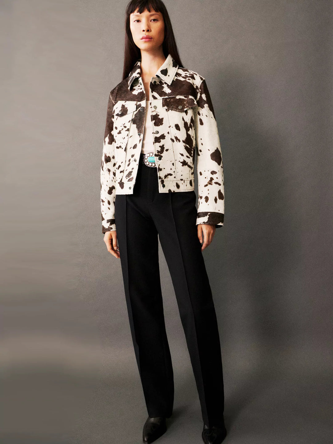 Lainey | Women's Printed Leather Jacket