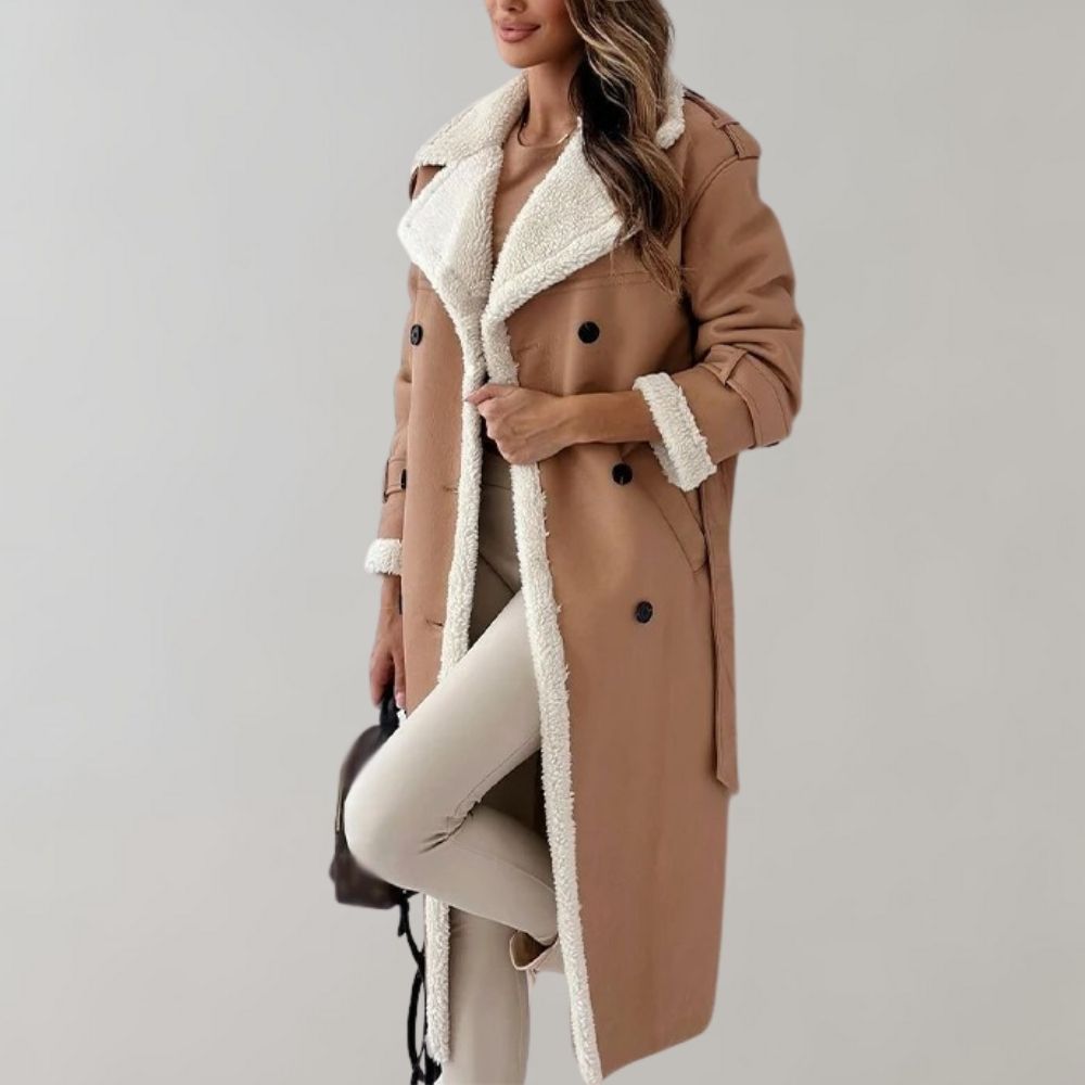 Elisia | Women's Long Faux Shearling Coat