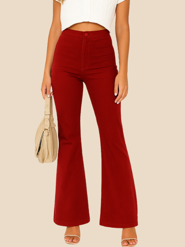 Elara | Women's Casual Curve Fit Bellbottoms
