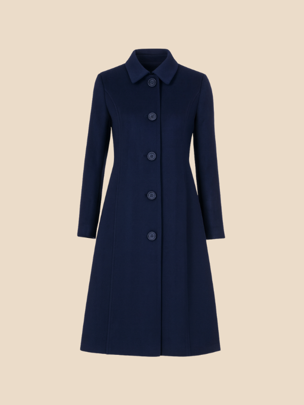 Divisha | Women's Long Woolen Coat Elegant & Warm Winter Outerwear