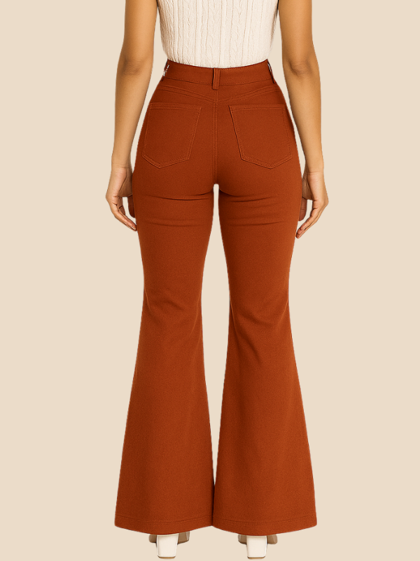Elara | Women's Casual Curve Fit Bellbottoms