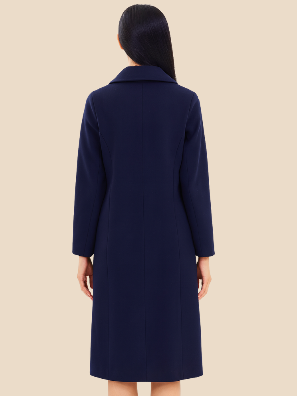 Divisha | Women's Long Woolen Coat Elegant & Warm Winter Outerwear