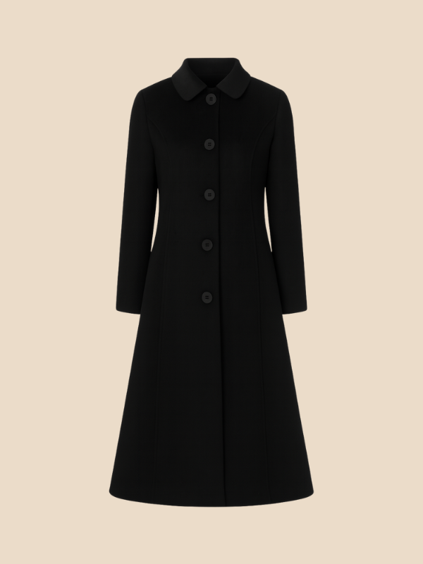 Divisha | Women's Long Woolen Coat Elegant & Warm Winter Outerwear