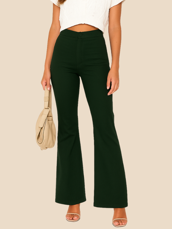 Elara | Women's Casual Curve Fit Bellbottoms