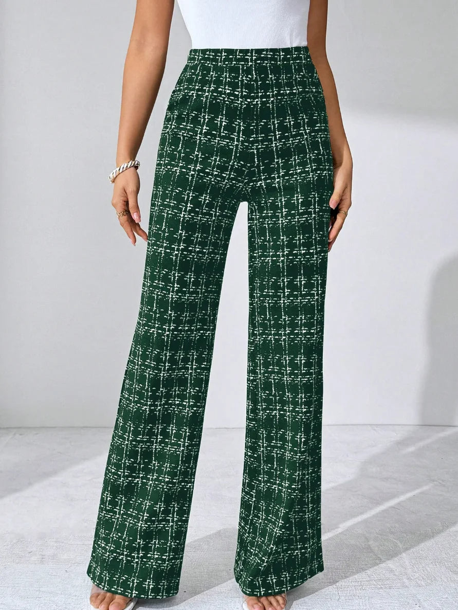 Olivia Tweed Plaid Flare Pant