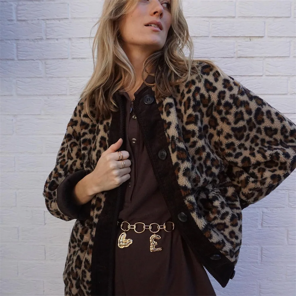 Sophie | Fleece Leopard Jacket for Women