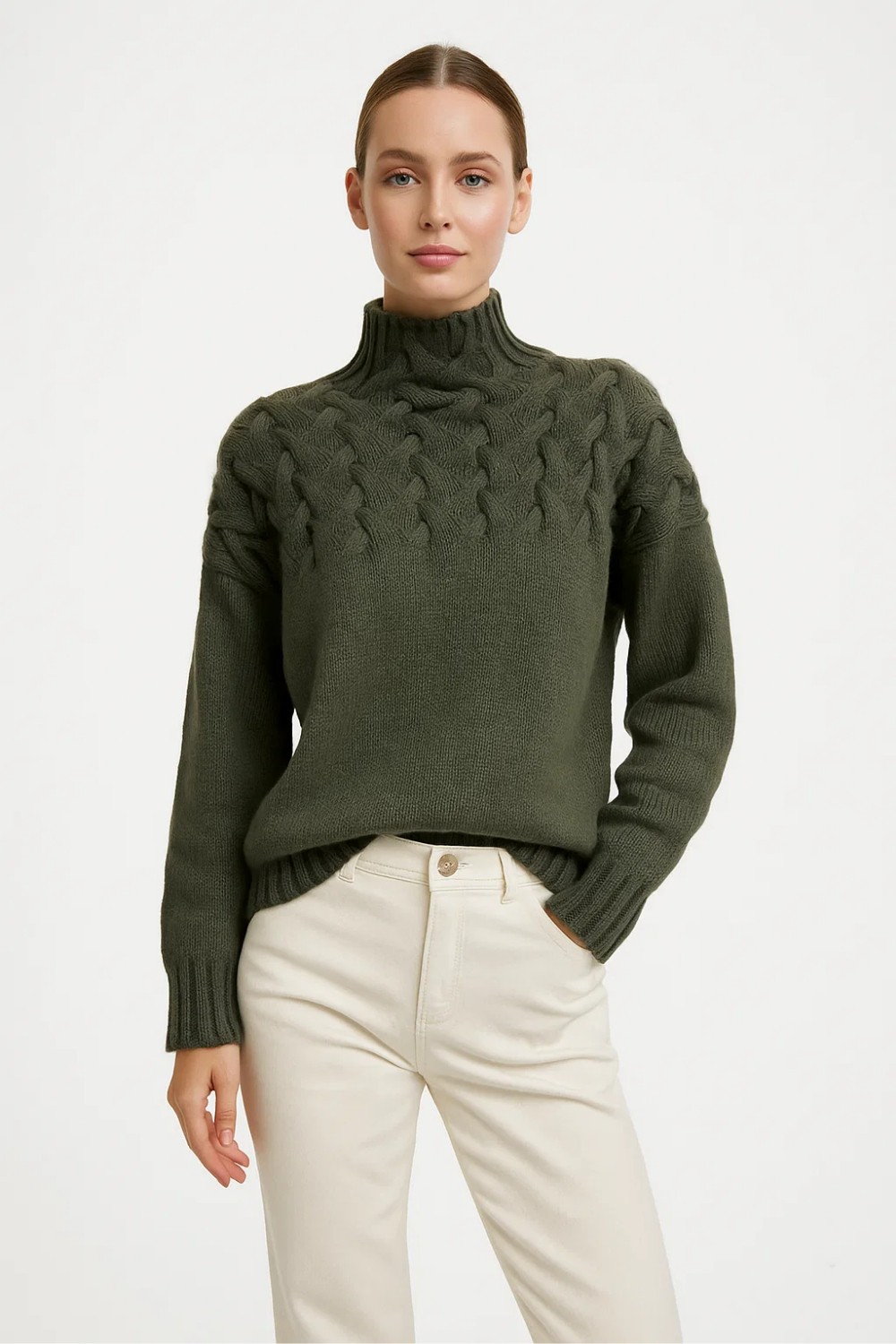 Women's Knitted Turtleneck Sweater