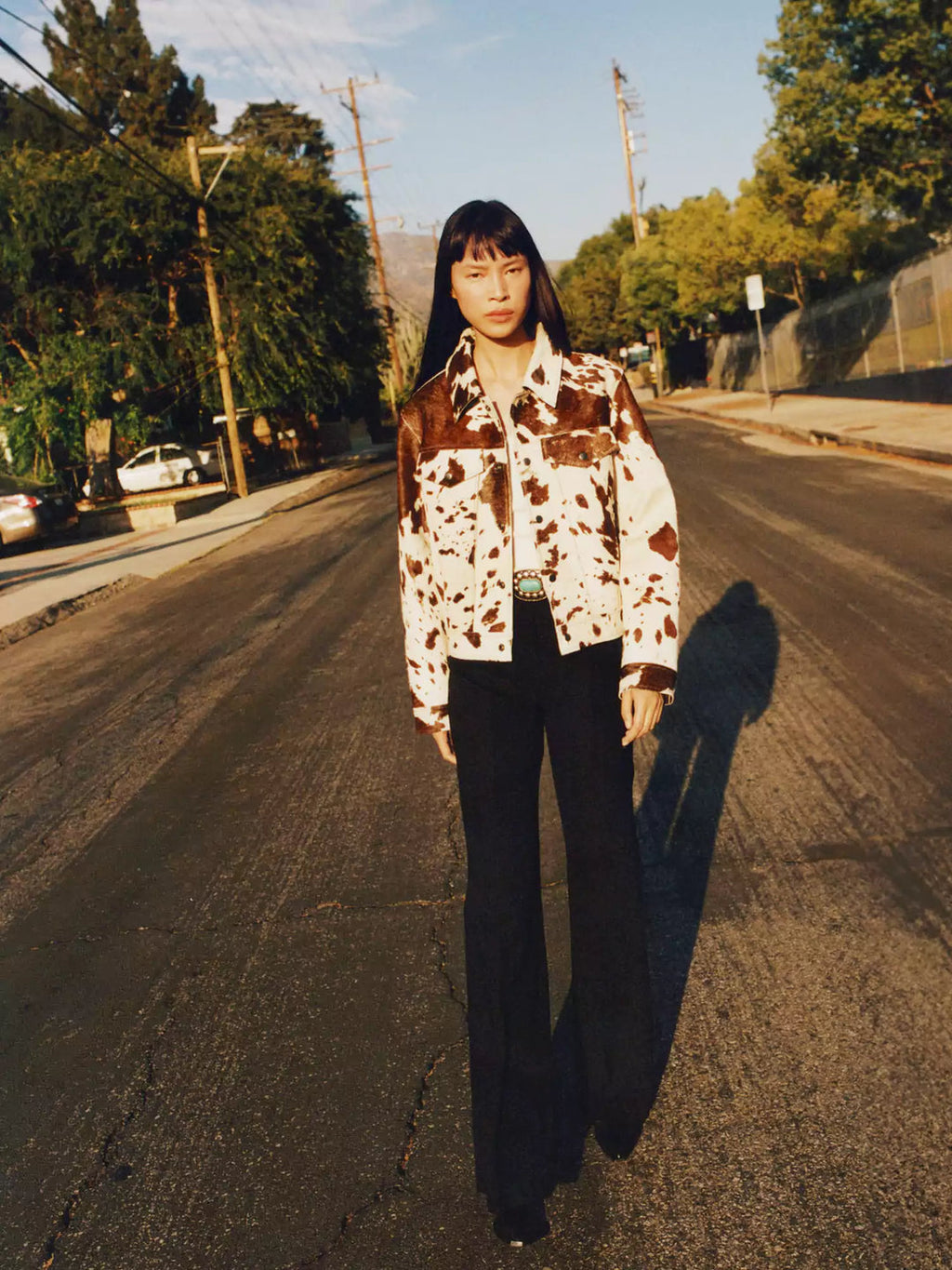 Lainey | Women's Printed Leather Jacket